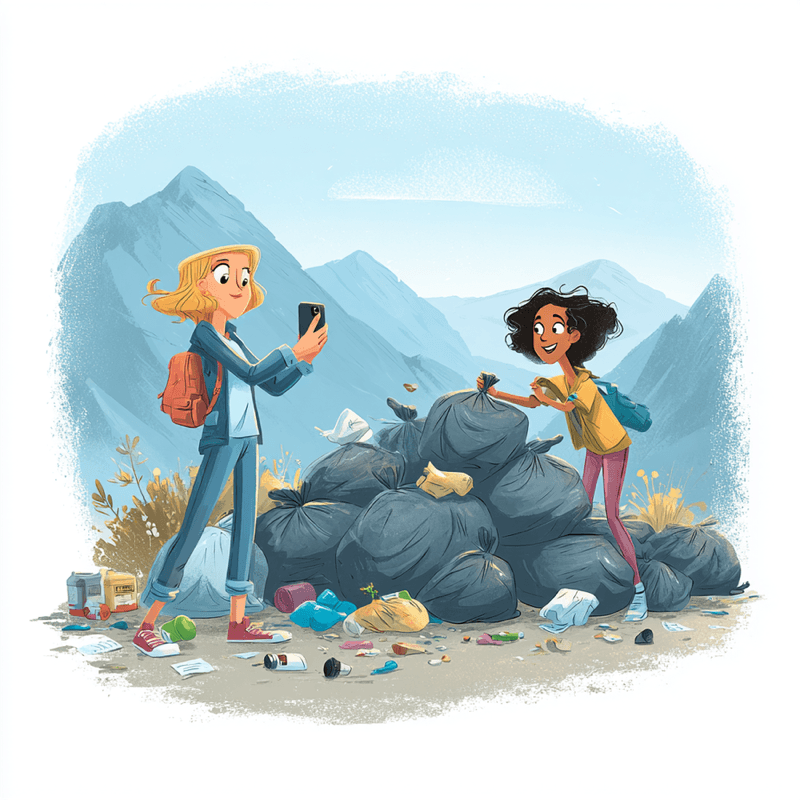 Healers — volunteers cleaning up a trash spot together
